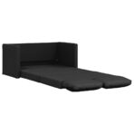 Bodensofa mit Schlaffunktion Schwarz 112x174x55 cm Kunstleder – Bild 2