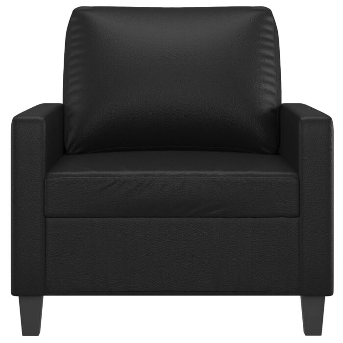 Sessel Schwarz 60 cm Kunstleder – Bild 3