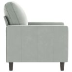 Sessel Hellgrau 60 cm Samt – Bild 4