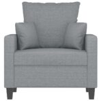 Sessel Hellgrau 60 cm Stoff – Bild 3