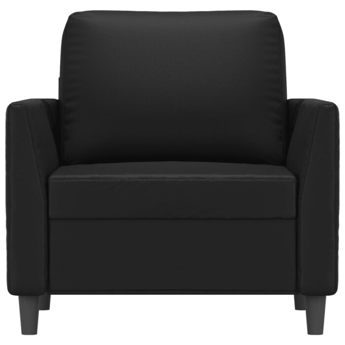 Sessel Schwarz 60 cm Kunstleder – Bild 3