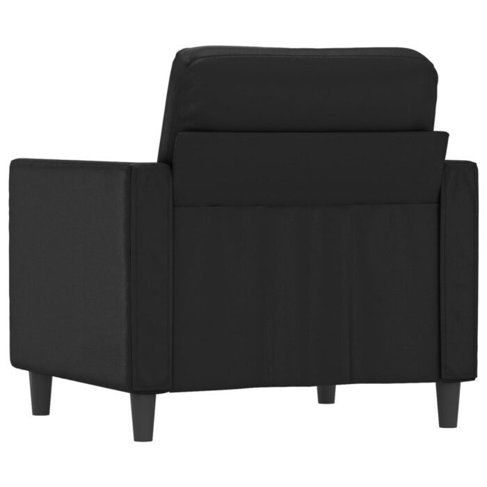 Sessel Schwarz 60 cm Kunstleder – Bild 5