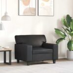 Sessel Schwarz 60 cm Kunstleder – Bild 3