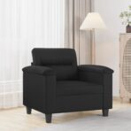 Sessel Schwarz 60 cm Kunstleder