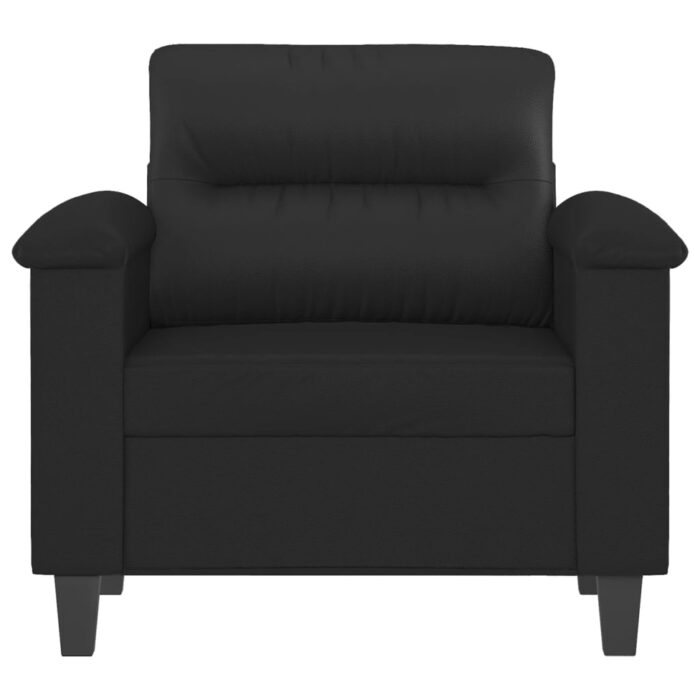Sessel Schwarz 60 cm Kunstleder – Bild 3