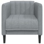 Sessel Hellgrau Stoff – Bild 4