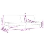 Schlafsofa 2-Sitzer Hellgrau Stoff – Bild 11