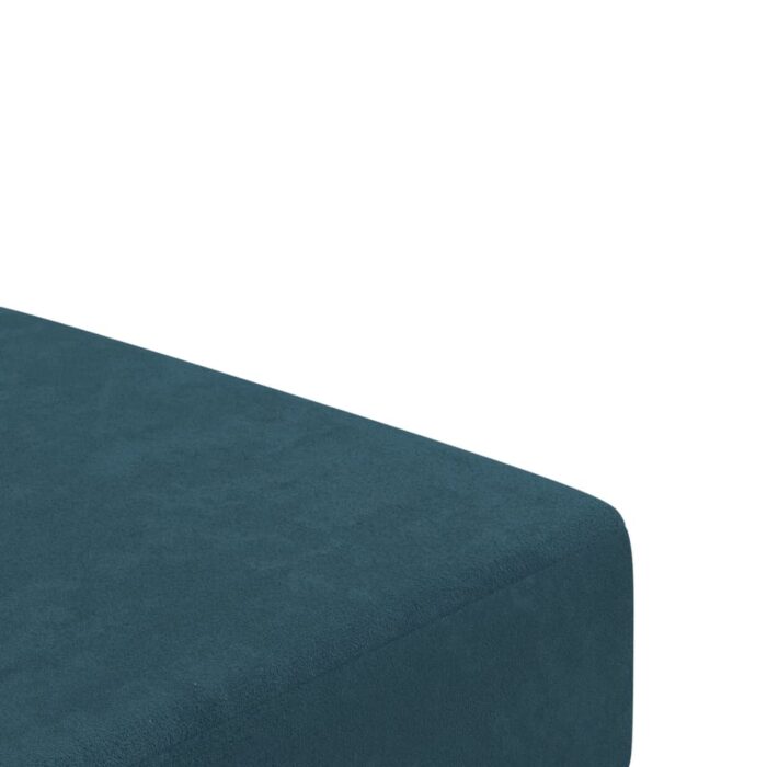Schlafsofa 2-Sitzer Blau Samt – Bild 9