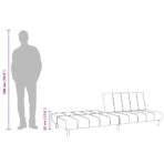 Schlafsofa 2-Sitzer Blau Samt – Bild 12