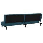 Schlafsofa 2-Sitzer Blau Samt – Bild 8