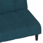 Schlafsofa 2-Sitzer Blau Samt – Bild 9