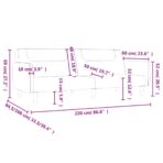 Schlafsofa 2-Sitzer Hellgrau Stoff – Bild 11