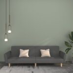 Schlafsofa 2-Sitzer Hellgrau Stoff