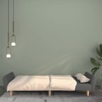 Schlafsofa 2-Sitzer Hellgrau Stoff – Bild 3