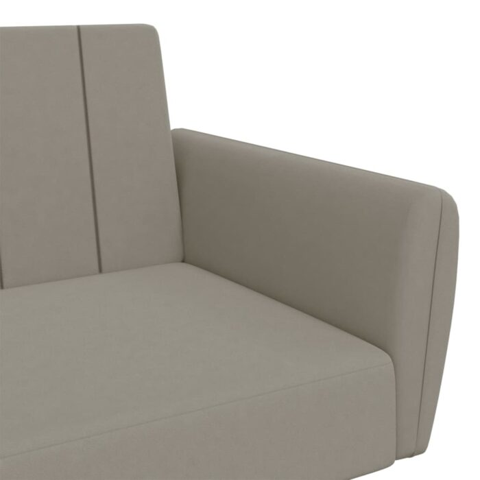 Schlafsofa 2-Sitzer Blau Samt – Bild 9
