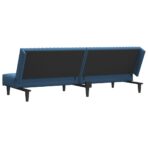 Schlafsofa 2-Sitzer Blau Samt – Bild 8