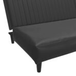 Schlafsofa 2-Sitzer Schwarz Kunstleder – Bild 9