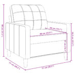 Sessel Hellgrau 60 cm Samt – Bild 8