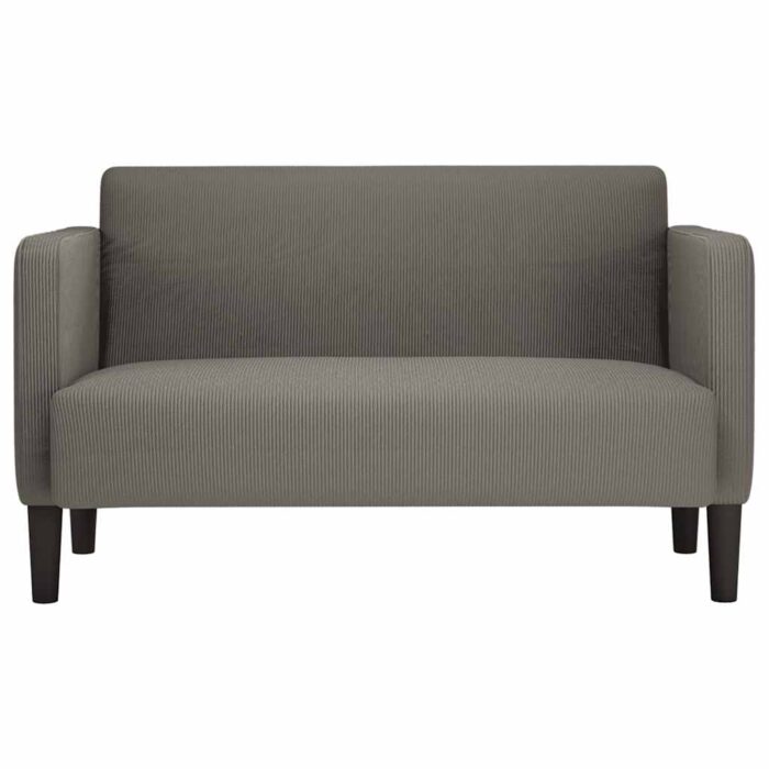 Zweisitzer-Sofa Hellgrau 109 cm Cordstoff – Bild 3