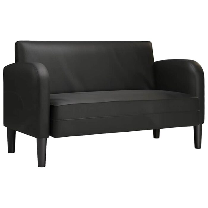 Zweisitzer-Sofa Schwarz 110 cm Kunstleder – Bild 2