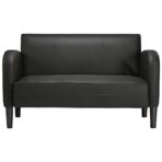 Zweisitzer-Sofa Schwarz 110 cm Kunstleder – Bild 3