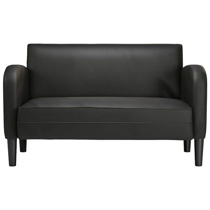 Zweisitzer-Sofa Schwarz 110 cm Kunstleder – Bild 3
