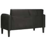Zweisitzer-Sofa Schwarz 110 cm Kunstleder – Bild 5