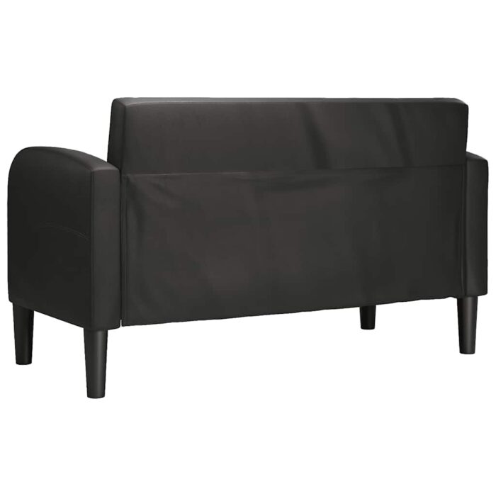 Zweisitzer-Sofa Schwarz 110 cm Kunstleder – Bild 5