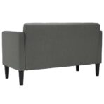 Zweisitzer-Sofa Hellgrau 111 cm Stoff – Bild 5