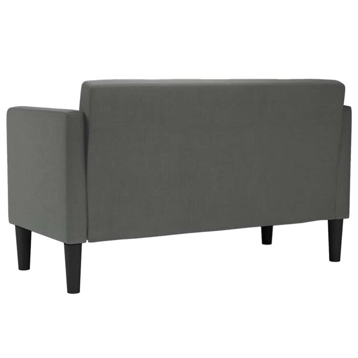 Zweisitzer-Sofa Hellgrau 111 cm Stoff – Bild 5