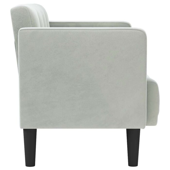 Zweisitzer-Sofa Blau 111 cm Samt – Bild 4