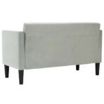 Zweisitzer-Sofa Blau 111 cm Samt – Bild 5