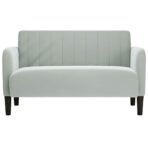 Zweisitzer-Sofa Blau 109 cm Samt – Bild 3