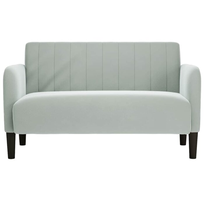 Zweisitzer-Sofa Blau 109 cm Samt – Bild 3