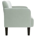Zweisitzer-Sofa Blau 109 cm Samt – Bild 4
