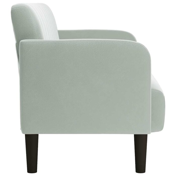 Zweisitzer-Sofa Blau 109 cm Samt – Bild 4