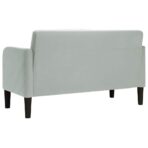 Zweisitzer-Sofa Blau 109 cm Samt – Bild 5