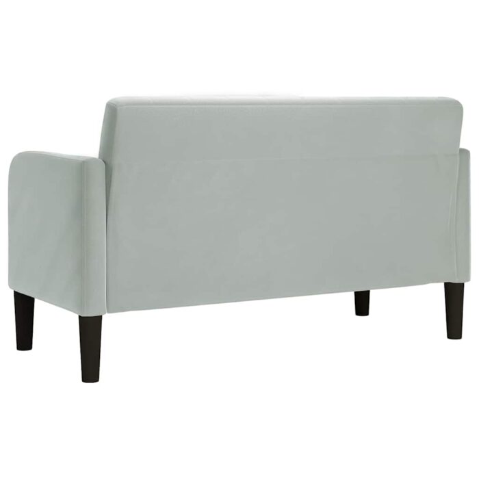 Zweisitzer-Sofa Blau 109 cm Samt – Bild 5
