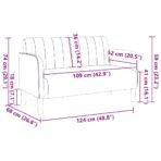 Zweisitzer-Sofa Blau 109 cm Samt – Bild 8