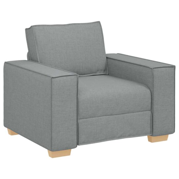 Sofa Stuhl Hellgrau 100x78x84 cm Stoff – Bild 2