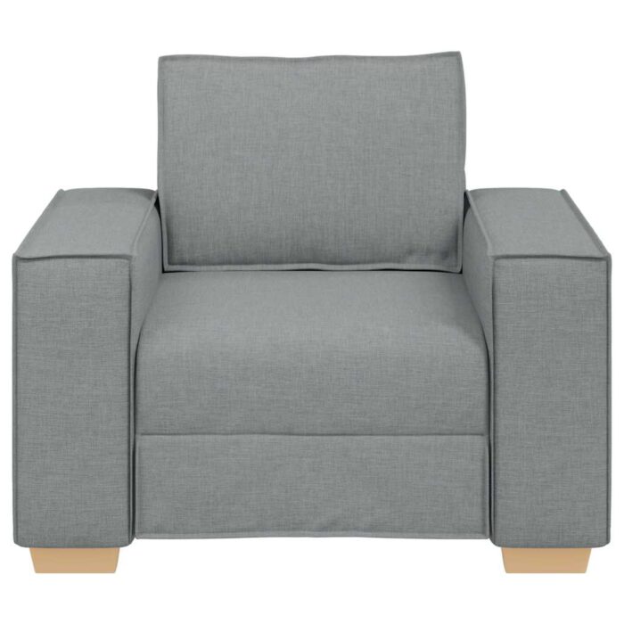 Sofa Stuhl Hellgrau 100x78x84 cm Stoff – Bild 4