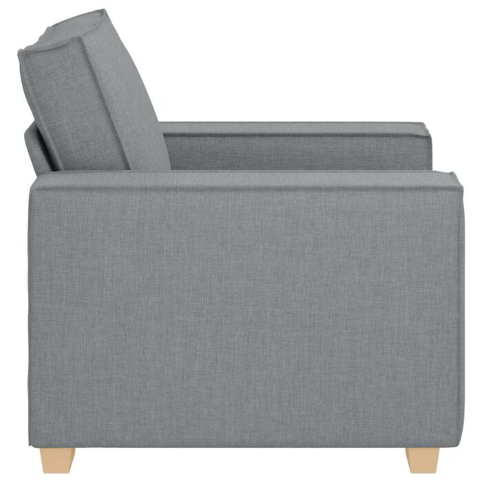 Sofa Stuhl Hellgrau 100x78x84 cm Stoff – Bild 5