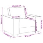 Sofa Stuhl Hellgrau 100x78x84 cm Stoff – Bild 9