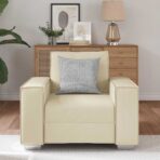 Sofa-Sessel / Zweisitzer-Sofa Kunstleder – Bild 3