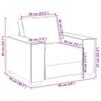 Sofa-Sessel / Zweisitzer-Sofa Kunstleder – Bild 9