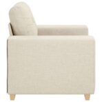 Sofa 3 pcs Beige 221 x 80 x 80 cm Leinen – Bild 5