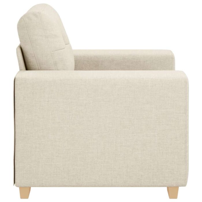 Sofa 3 pcs Beige 221 x 80 x 80 cm Leinen – Bild 5