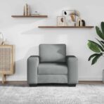 Sessel Hellgrau 100x77x82 cm Stoff – Bild 3