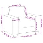 Sessel Hellgrau 100x77x82 cm Stoff – Bild 9