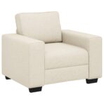 Sofa 2 pcs Beige 221 x 80 x 82 cm Leinen – Bild 2